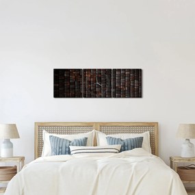 Modern absztrakt kép (órával) (90x30 cm)
