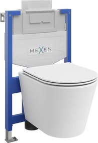 Mexen Fenix XS-U, süllyesztett modul és Rico fali WC-vel, lassan leeső üléssel, matt fehér, 68530724001