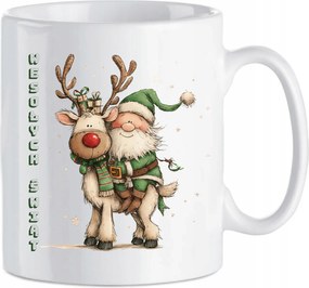 Karácsonyi kerámia bögre Mikulás ajándék Karácsonyi nyomott minta 2