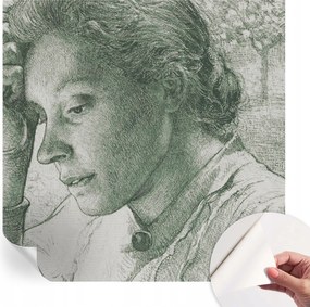 Matt öntapadós fotótapéta Falra Reflektív nő 250x250 cm