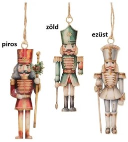 Karácsonyfadísz diótörő fém három féle / Ezüst