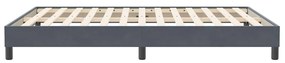 vidaXL sötétszürke bársony rugós ágy matrac nélkül 140x210 cm