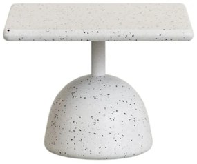 Fehér terrazzo cement dohányzóasztal 48x48 cm Saura – Kave Home