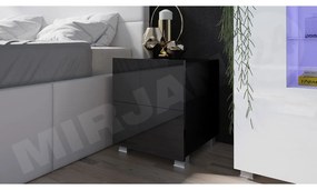 Éjjeliszekrény Brenali BR06 (fekete + fényes fekete). 1053836
