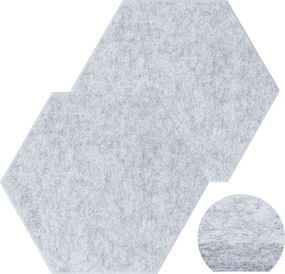 Falpanelek Filc 2db Hangszigetelő Dekoratív 3D Szürke Hexagon