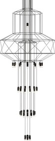 KING HOME JD0032-43P FLUSSO Modern Led Függesztett Lámpa Fekete G9 IP20