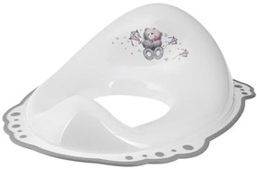 Erga 4 KIDS, gyerek WC-ülőke Bear csúszásgátló gumival, fehér, ERG-08323