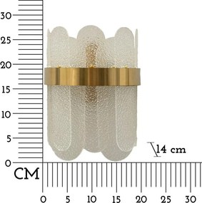 Aranyszínű üveg fali lámpa Gris – Mauro Ferretti