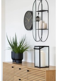 Almonte dekorációs lámpás, fémből/üvegből, fekete