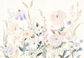 Fotótapéta Mezei virágok Rét Provence Akvarell Nyári csokor 254x184 +ragasztó