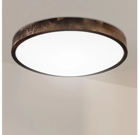Brilagi - LED mennyezeti lámpa CARVALHO SLIM SMOKEY LED/36W/230V tölgy átm. 47,5 cm