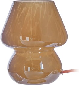 VERRE üveg asztali lámpa 18cm, borostyánszín