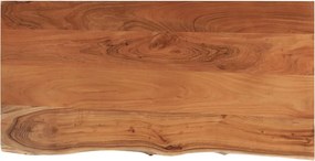 vidaXL tömör akácfa téglalap alakú fürdőszobai pult 120 x 60 x 3,8 cm