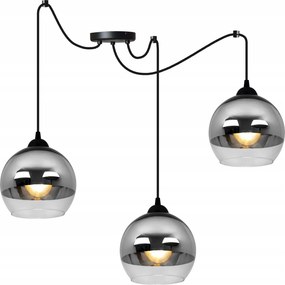 Mennyezeti Lámpa Lógó Hármas Csillár Pók Gömb Króm Loft Modern