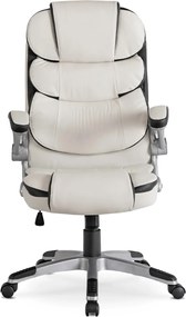 Forgószék fehér színben, műbőr kárpittal. LIVERPOOL