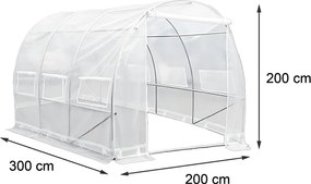 Melegház fólia 200x200x300 cm váz nélkül átlátszó