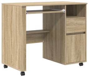 vidaXL Sonoma Tölgy Asztal Sonoma Tölgy Szerelt Fa Közepes