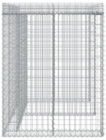 horganyzott vas gabionkosár szemeteskukához 192 x 91 x 120 cm