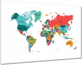Festmények 100x70 Politikai világtérkép