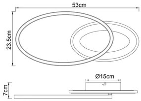 Globo 67264-24 - LED Felületre szerelhető csillár SILLA LED/24W/230V