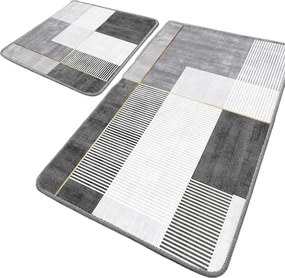 Szürke fürdőszobai kilépő szett 2 db-os 60x100 cm Pendor – Foutastic