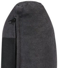 Franciaágy 160 cm MELIA (poliészter) (sötétszürke) (ágyráccsal). 1023471