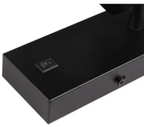 Fali spotlámpa 1xGU10/35W/230V fekete