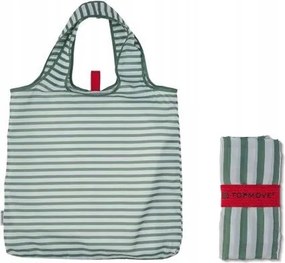 Topmove összecsukható bevásárlótáska zöld Csíkos (14/N-2)