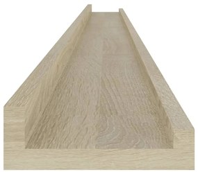 4 db sonoma tölgy színű fali polc 115 x 9 x 3 cm