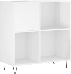 vidaXL magasfényű fehér szerelt fa hanglemezszekrény 84,5 x 38 x 89 cm