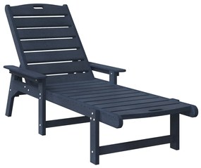 3 darabos kerti lounge szett tengerészkék HDPE