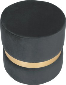 Ring puff - arany gyűrű - H30 - szürke bársony R