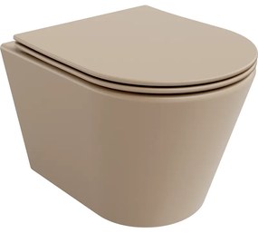 Mexen Rico, függő wc csésze 480x360x370 mm lassan leeső ülőfelülettel, cappuccino matt, 30724064