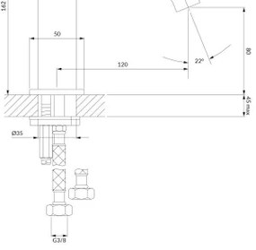 OMNIRES Y1210NGR - Mosdócsap Y 16,2 cm csiszolt grafit