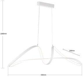 Brilagi-LED fényerőszabályozható kábelre függesztett TWISTER LED/60W/230V 3000-6000K fehér + távirányító