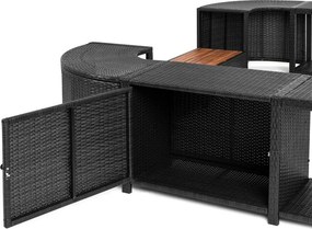 Lay-Z-Spa négyzet alakú rattan jakuzzi bútor, 188 cm, fekete