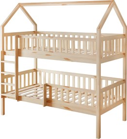 Montessori emeletes ágy pótággyal, természetes, VENITA TYP 1