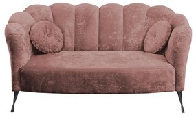 KOHANA stílusos kanapé - rózsaszín / fekete lábak