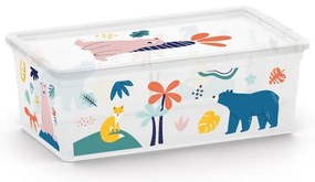 Fehér műanyag gyerek tárolódoboz 34x19x12 cm C Box Style – KIS