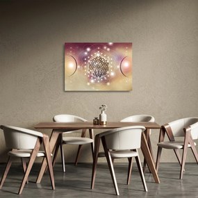 Kép - Mandala elemekkel (üvegen) (70x50 cm)