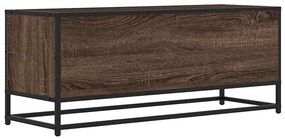barna tölgy színű szerelt fa és fém TV-szekrény 100x34,5x40 cm
