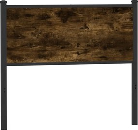 vidaXL füstös tölgy színű szerelt fa és acél csere fejtámla 107 cm