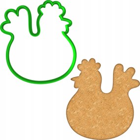 Húsvéti Forma Mézeskalács lyukasztó Húsvéti kakas Csirke 10cm