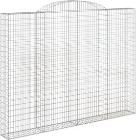 vidaXL íves horganyzott vas gabion kosár 300 x 30 x 220/240 cm