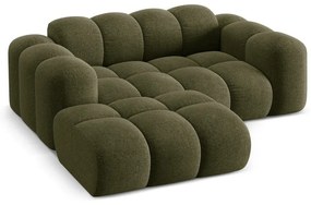 Zöld zsenília sarokkanapé (bal oldali-heverő résszel) Treno – Cosmopolitan Design