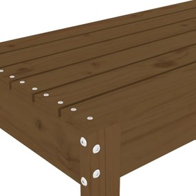 mézbarna tömör fenyőfa kerti pad 80 x 38 x 45 cm
