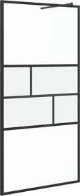 vidaXL Walk-in zuhanyfal Fekete 80 x 195 x 0.5 cm Üveg és Alumínium