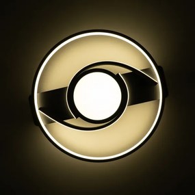 Brilagi - LED Dimmelhető mennyezeti lámpa TWIRL LED/38W/230V fekete + távirányító