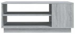 szürke sonoma szerelt fa dohányzóasztal 102x55x43 cm