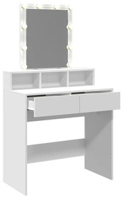 fehér fésülködőasztal LED-del 80 x 41 x 144,5 cm